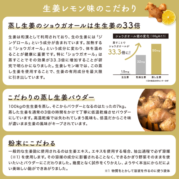 だいじょうぶなもの　レザーウッド　ハーブキャンディ 生姜レモン