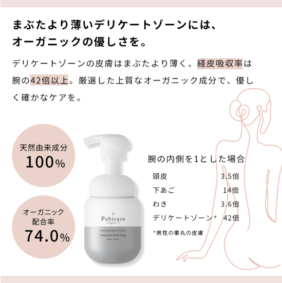 ピュビケア　オーガニックフェミニンメディソープ　レモンマートル＆ティーツリー